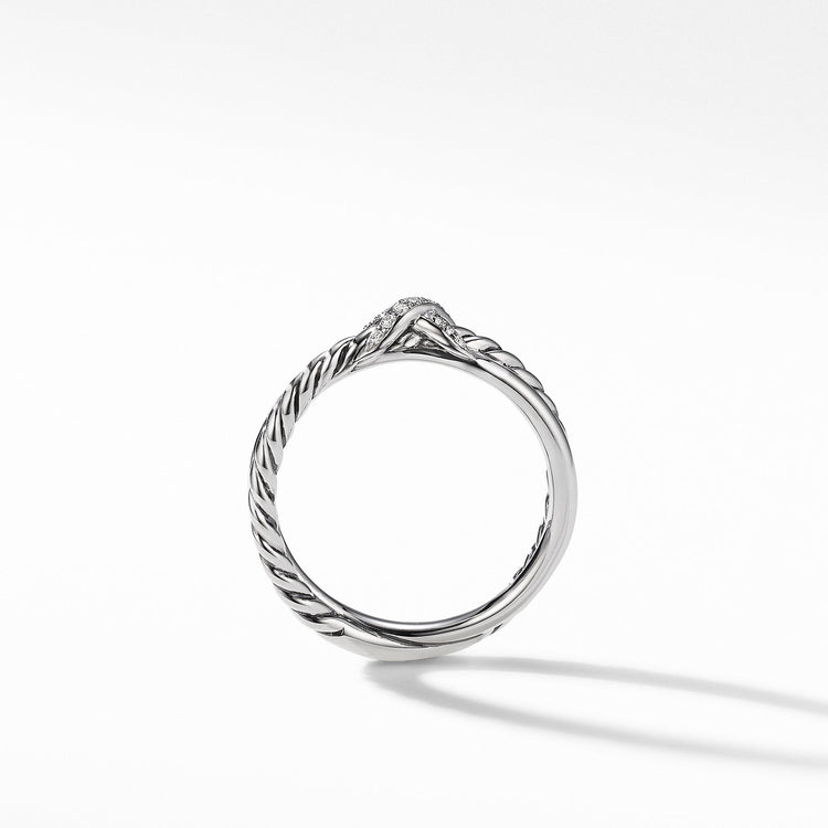 Petite X Ring with Pave Diamonds - David Yurman- Diamond Cellar