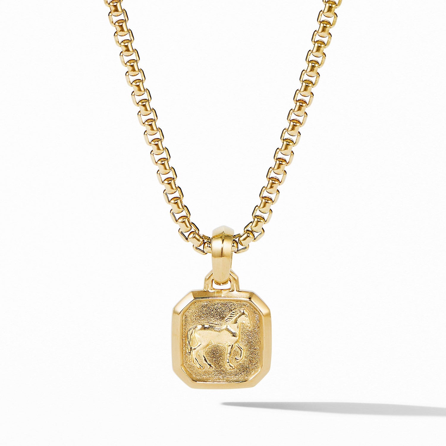 Petrvs Small Horse Pendant in 18K Yellow Gold - David Yurman- Diamond Cellar