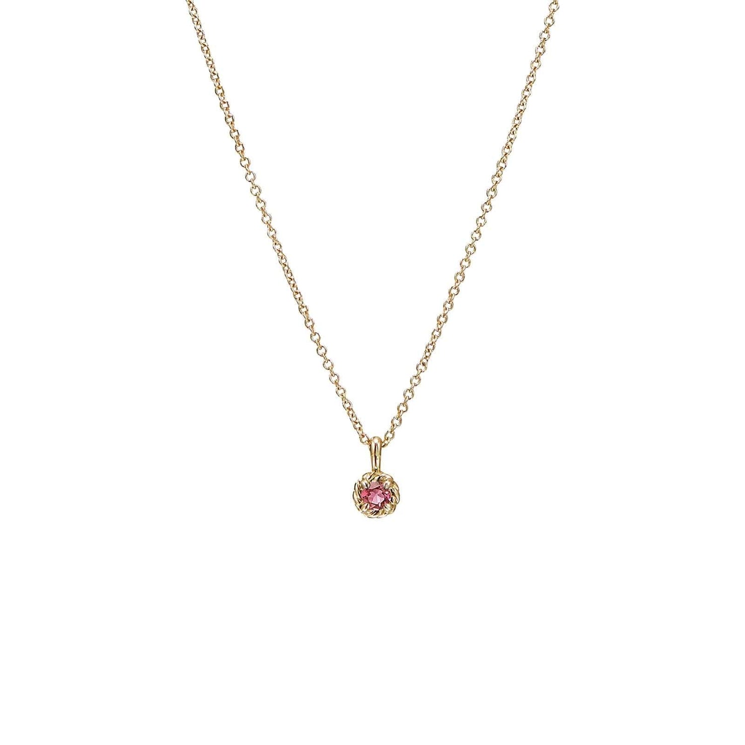 Pink Tourmaline Cable Kids Necklace - David Yurman- Diamond Cellar