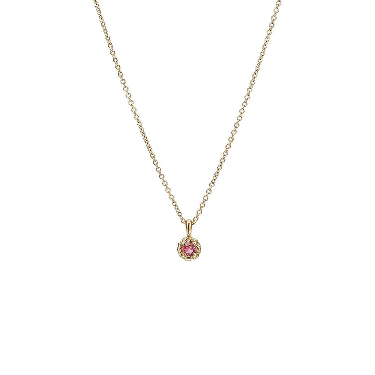 Pink Tourmaline Cable Kids Necklace - David Yurman- Diamond Cellar