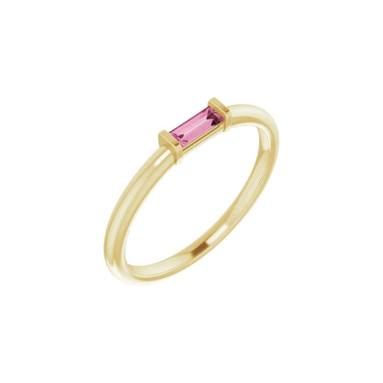Pink Tourmaline Stackable Ring - Diamond Cellar- Diamond Cellar