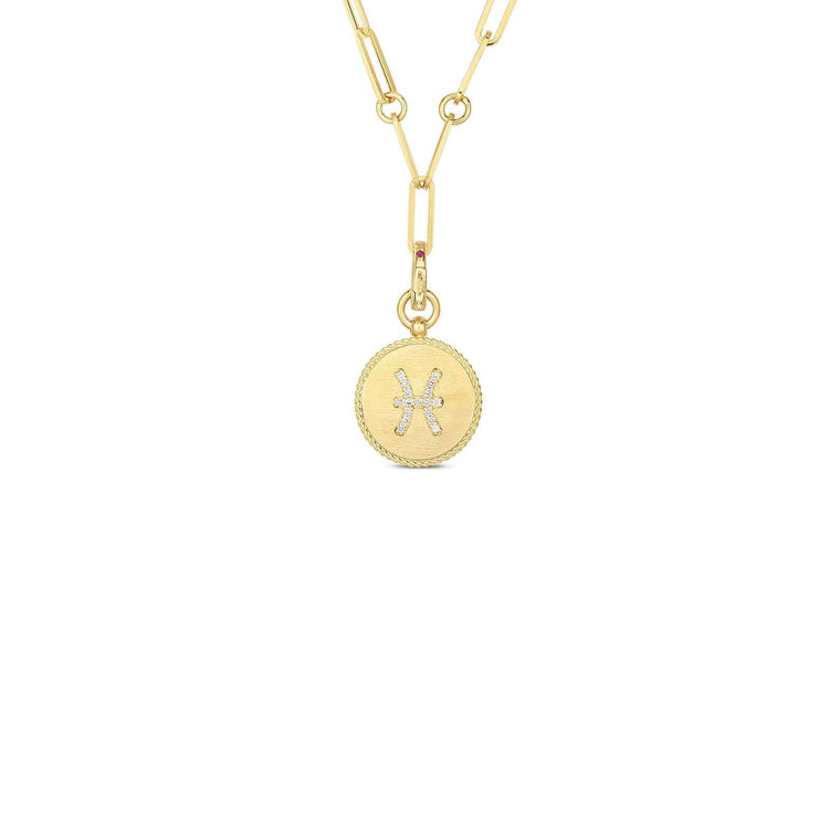 Pisces Zodiac Medallion - Roberto Coin- Diamond Cellar
