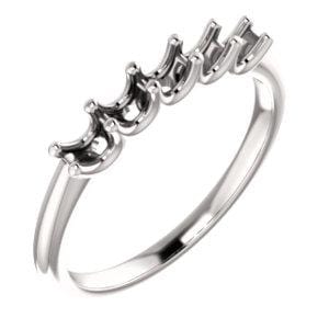 Platinum 3 mm Round Anniversary Band Mounting - STULLER- Diamond Cellar