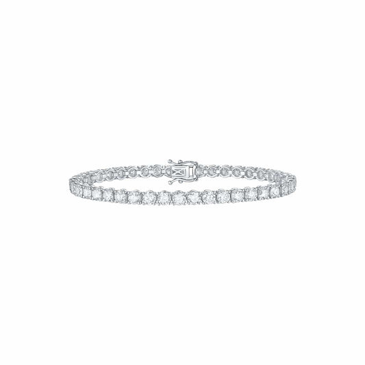 Platinum Lab Grown Diamond Classic Tennis Bracelet (10 tcw) - Céleste Created Diamonds- Diamond Cellar