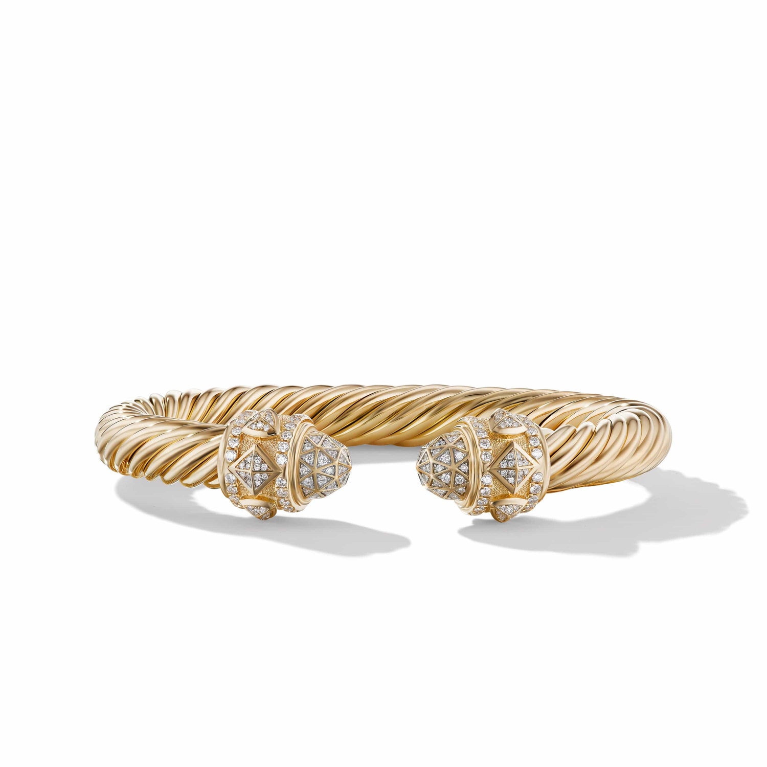 Renaissance Bracelet in 18K Yellow Gold with Pave Diamonds - David Yurman- Diamond Cellar