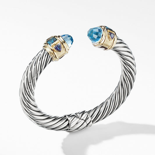 Renaissance Bracelet with Blue Topaz and 14K Yellow Gold - David Yurman- Diamond Cellar