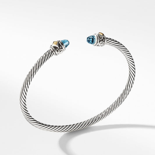 Renaissance Bracelet with Blue Topaz and 18K Gold - David Yurman- Diamond Cellar