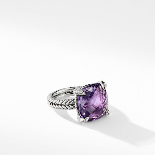 Ring with Amethyst and Diamonds - David Yurman- Diamond Cellar