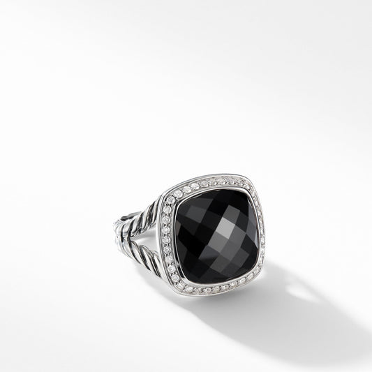 Ring with Black Onyx and Diamonds - David Yurman- Diamond Cellar