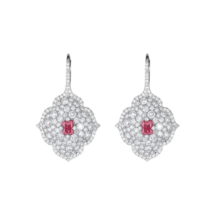 Ruby and Diamond Earrings - Piranesi- Diamond Cellar
