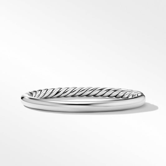 Sculpted Cable and Smooth Bangle Bracelet - David Yurman- Diamond Cellar