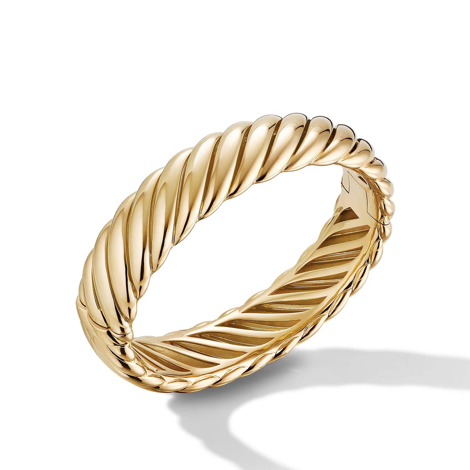Sculpted Cable Bracelet in 18K Yellow Gold - David Yurman- Diamond Cellar