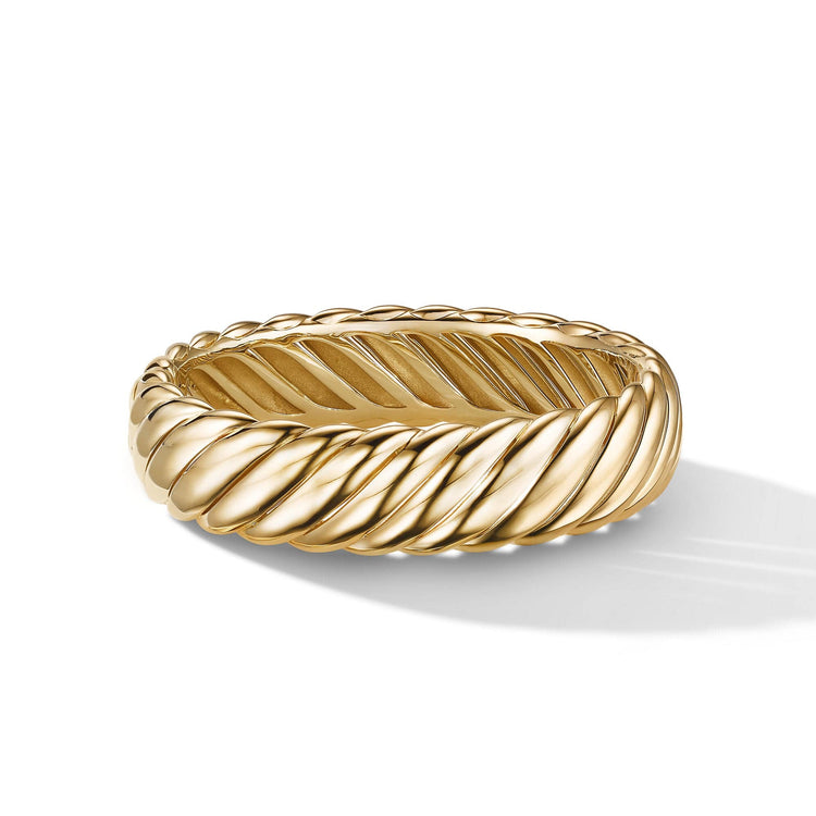 Sculpted Cable Bracelet in 18K Yellow Gold - David Yurman- Diamond Cellar