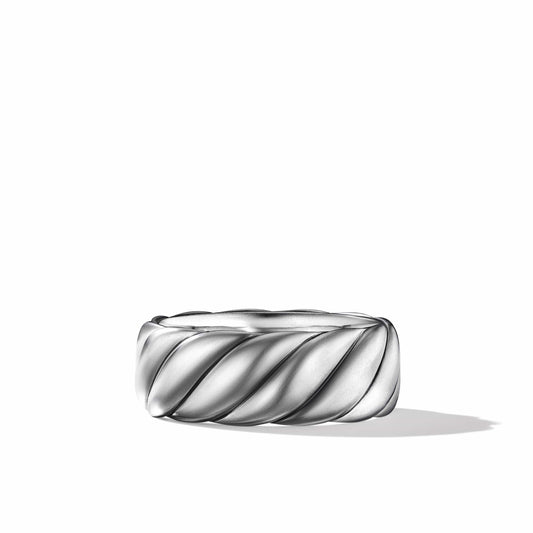Sculpted Cable Contour Band Ring in Sterling Silver - David Yurman- Diamond Cellar