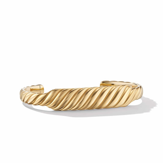 Sculpted Cable Contour Bracelet in 18K Yellow Gold - David Yurman- Diamond Cellar