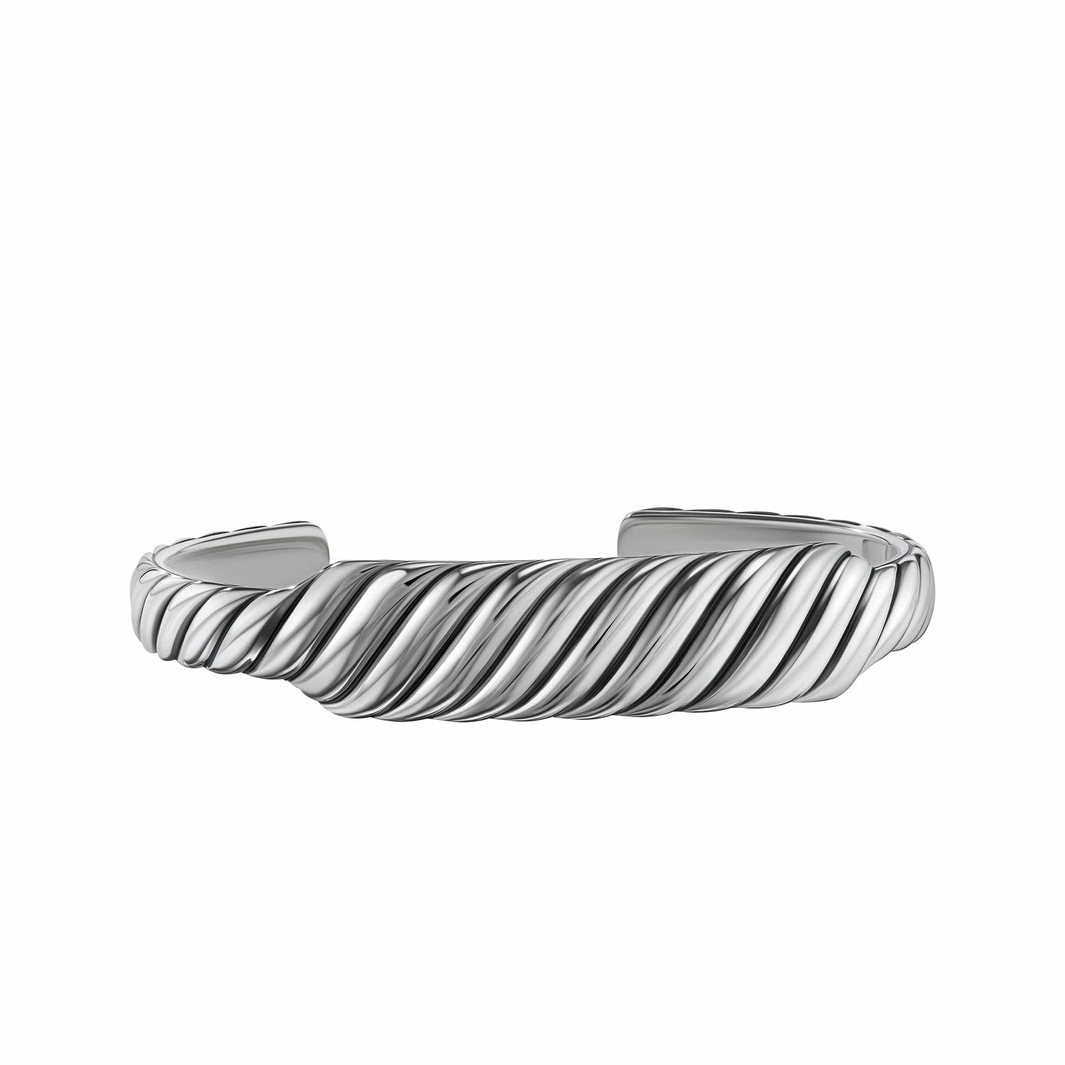 Sculpted Cable Contour Cuff Bracelet in Sterling Silver - David Yurman- Diamond Cellar