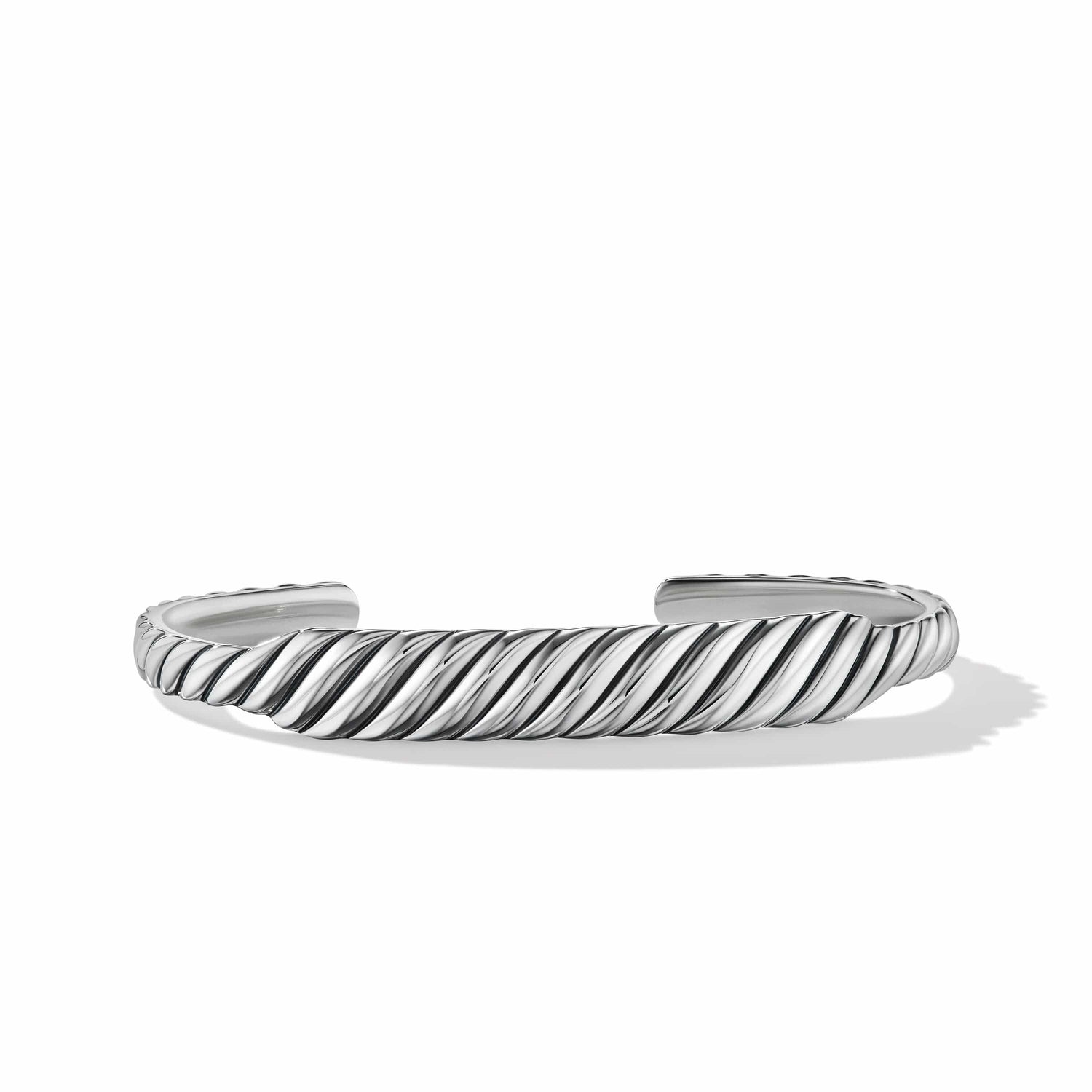 Sculpted Cable Contour Cuff Bracelet in Sterling Silver - David Yurman- Diamond Cellar