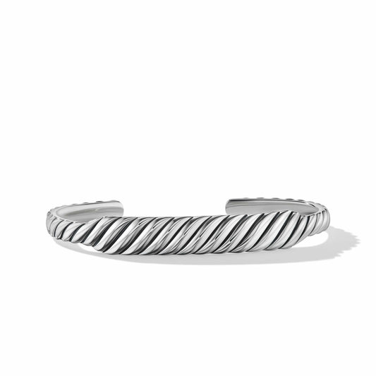Sculpted Cable Contour Cuff Bracelet in Sterling Silver - David Yurman- Diamond Cellar