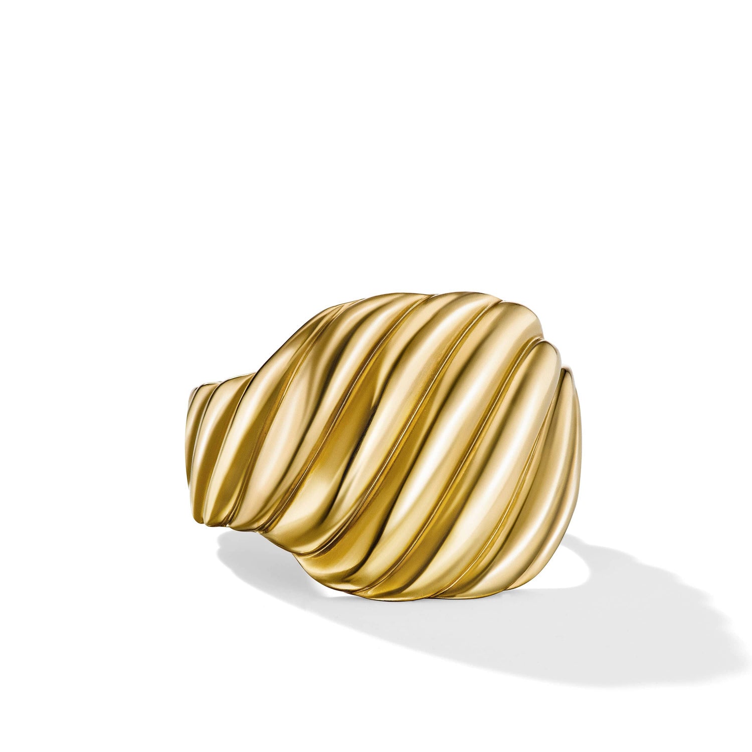 Sculpted Cable Contour Ring in 18K Yellow Gold - David Yurman- Diamond Cellar