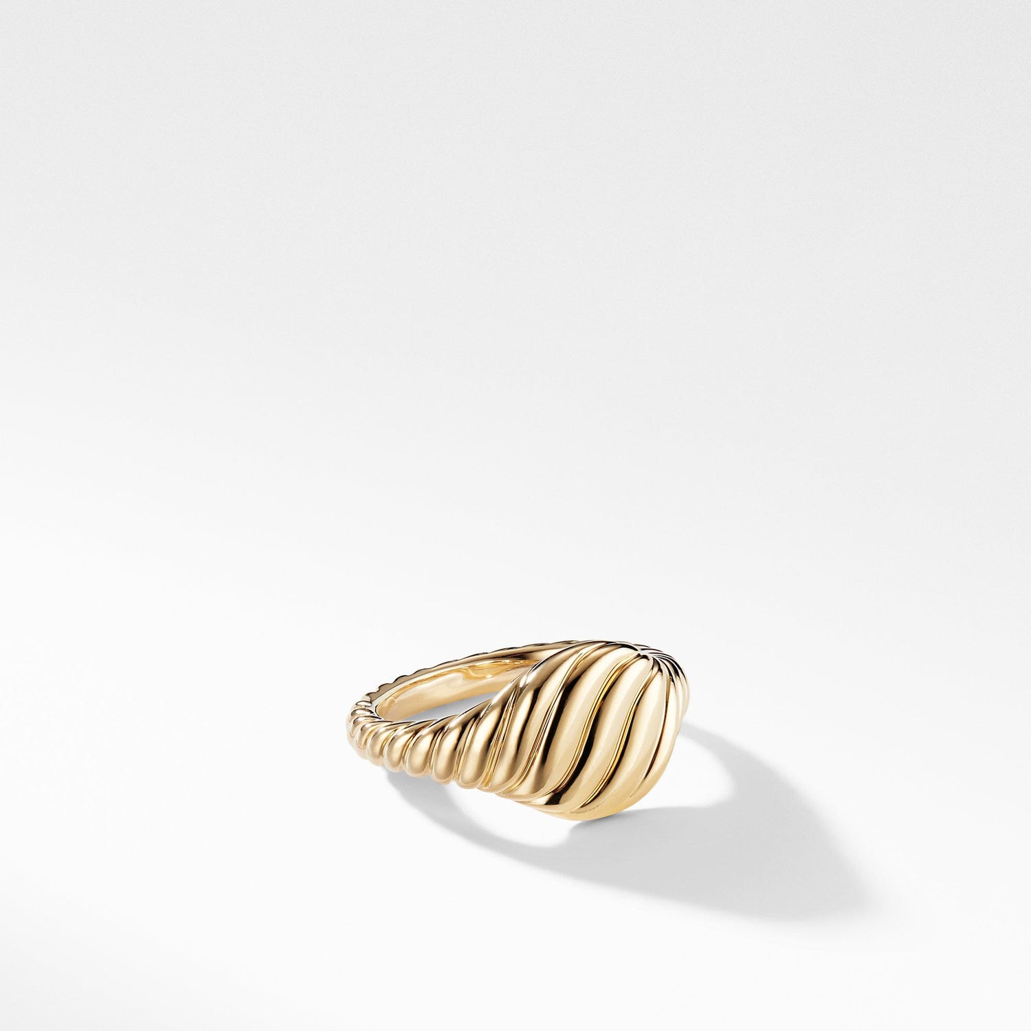 Sculpted Cable Mini Pinky Ring in 18K Gold - David Yurman- Diamond Cellar