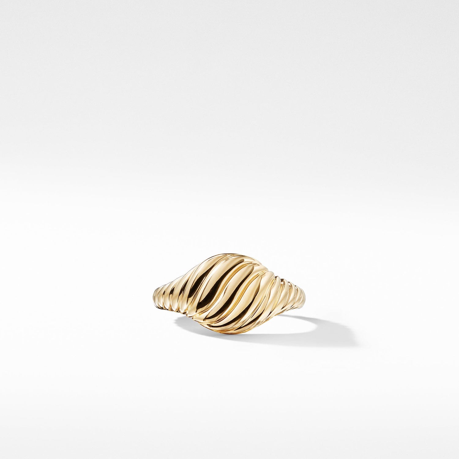 Sculpted Cable Mini Pinky Ring in 18K Gold - David Yurman- Diamond Cellar