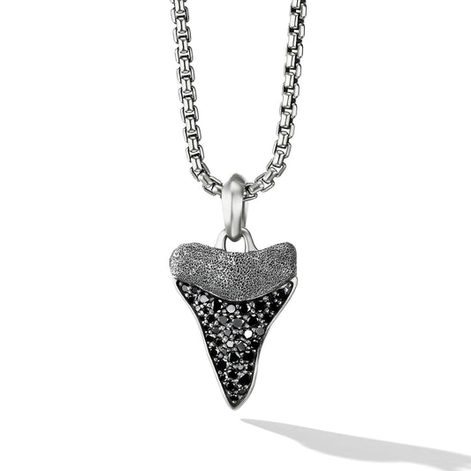Shark Tooth Amulet with Pave BlackDiamonds - David Yurman- Diamond Cellar
