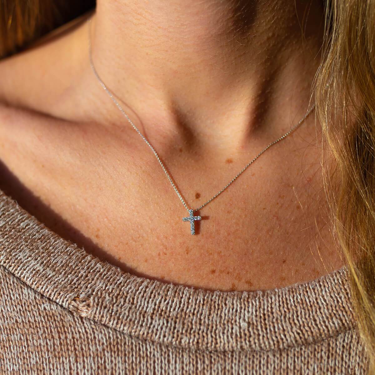 Petite diamond cross Clearance