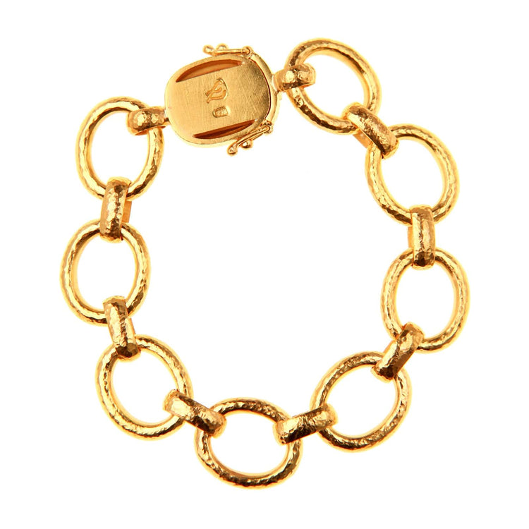 Smooth Link Bracelet with ‘Fat Bee’ Clasp - Elizabeth Locke Jewels- Diamond Cellar