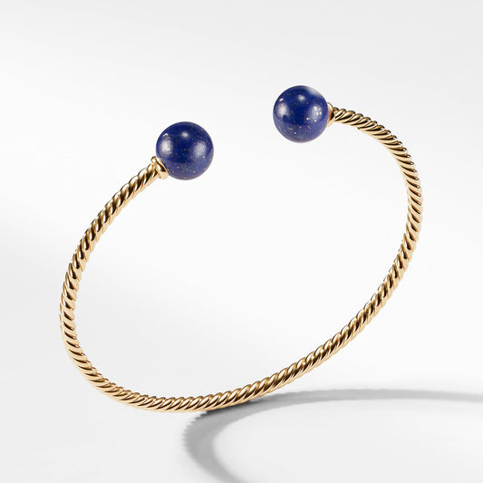 Solari Bead Bracelet with Lapis Lazuli in 18K Gold - David Yurman- Diamond Cellar