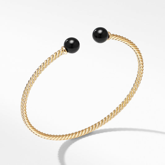 Solari Bracelet in 18K Yellow Gold with Black Onyx - David Yurman- Diamond Cellar