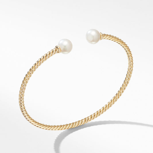 Solari Bracelet in 18K Yellow Gold with Pearls - David Yurman- Diamond Cellar