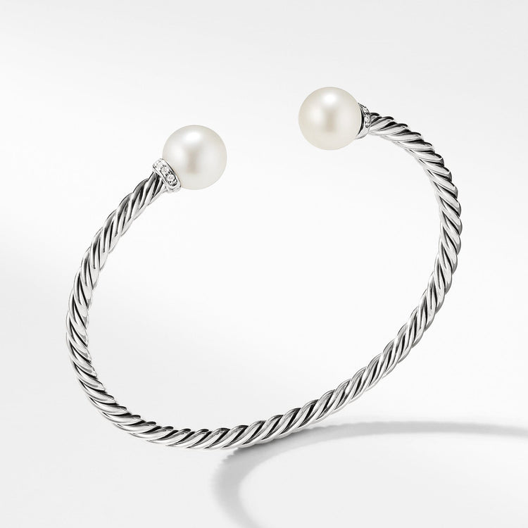 Solari Bracelet with Diamonds and Freshwater Pearl - David Yurman- Diamond Cellar