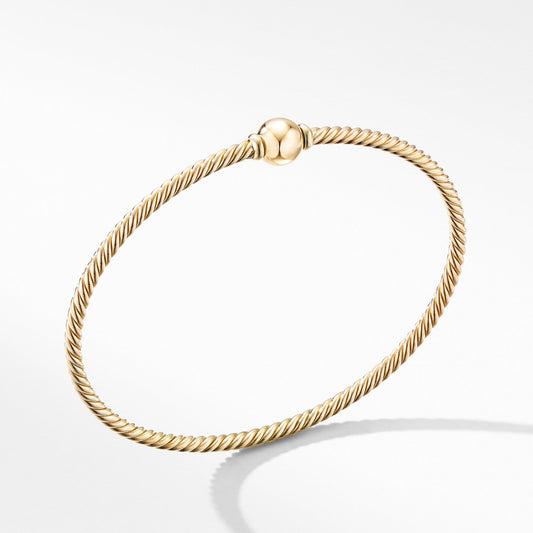 Solari Center Station Bracelet in 18K Yellow Gold with Gold Dome - David Yurman- Diamond Cellar