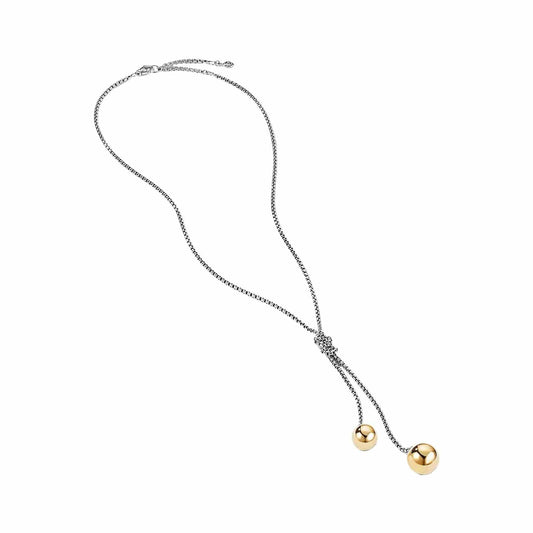 Solari Knot Necklace with Yellow Gold Domes and Diamonds - David Yurman- Diamond Cellar