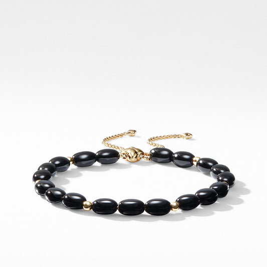Spiritual Bead Bracelet with Black Onyx and 18K Gold - David Yurman- Diamond Cellar