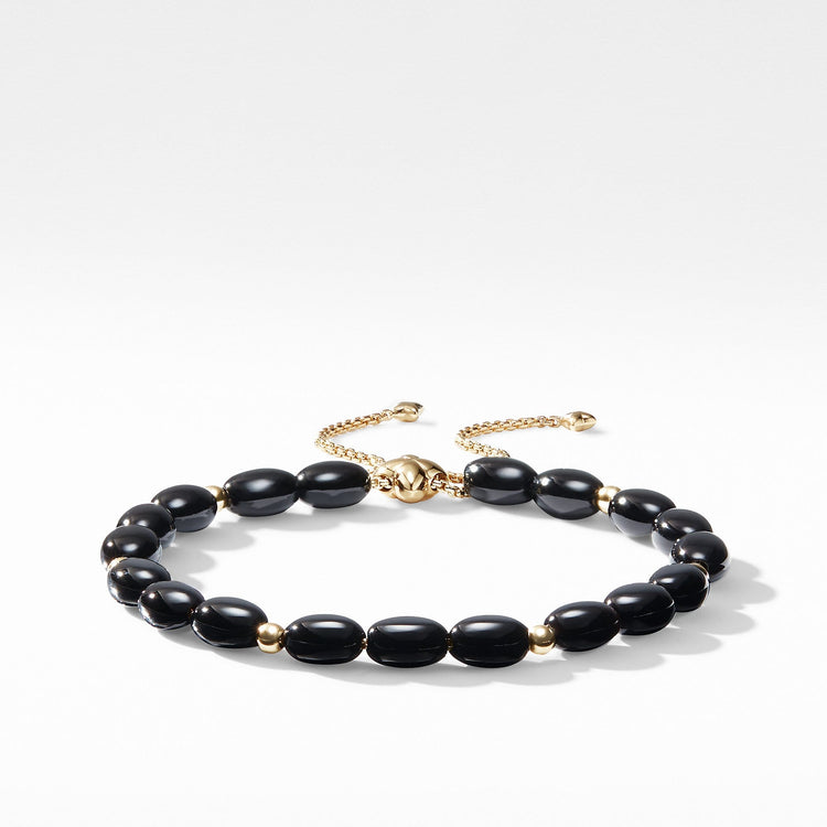 Spiritual Bead Bracelet with Black Onyx and 18K Gold - David Yurman- Diamond Cellar
