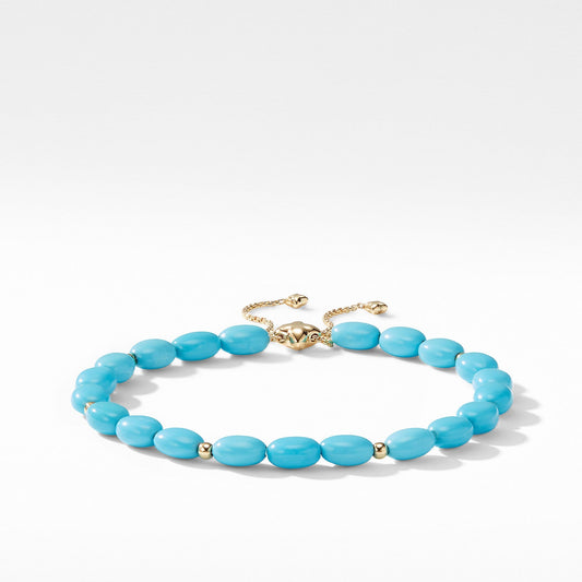 Spiritual Bead Bracelet with Turquoise and 18K Gold - David Yurman- Diamond Cellar