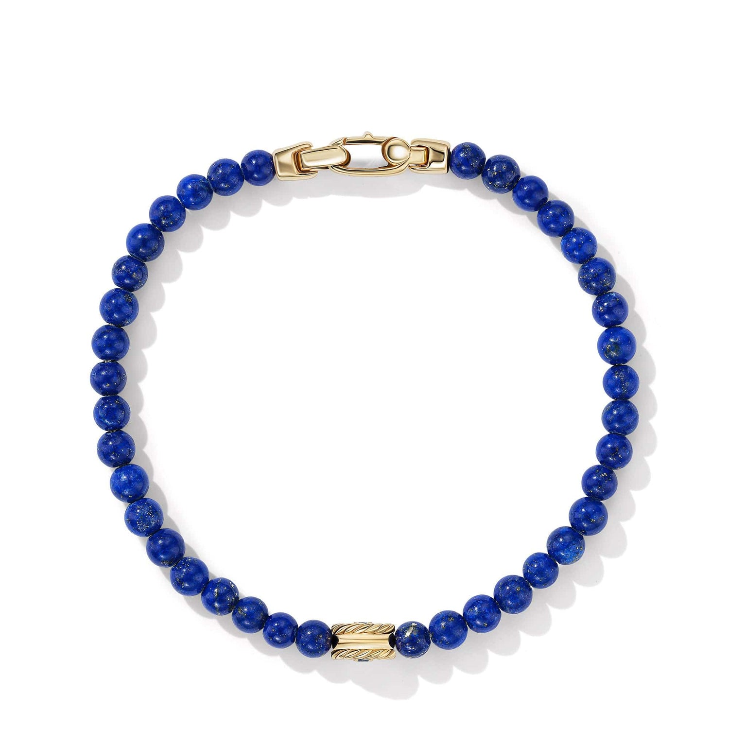 Spiritual Beads Evil Eye Bracelet with Lapis and 14K Yellow Gold - David Yurman- Diamond Cellar