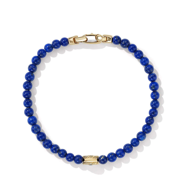 Spiritual Beads Evil Eye Bracelet with Lapis and 14K Yellow Gold - David Yurman- Diamond Cellar