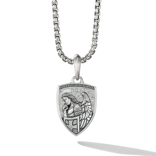 St. Michael Amulet with Pave Diamonds - David Yurman- Diamond Cellar