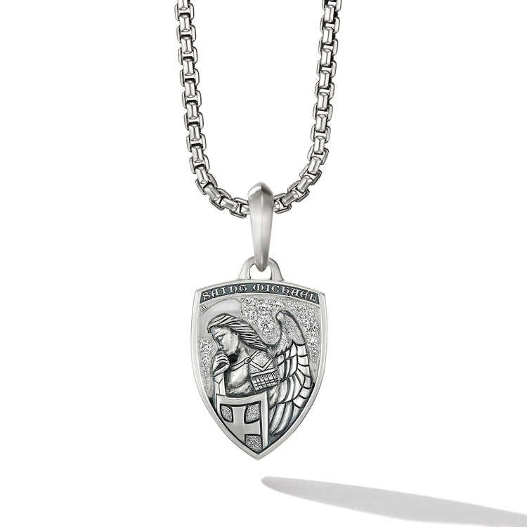 St. Michael Amulet with Pave Diamonds - David Yurman- Diamond Cellar