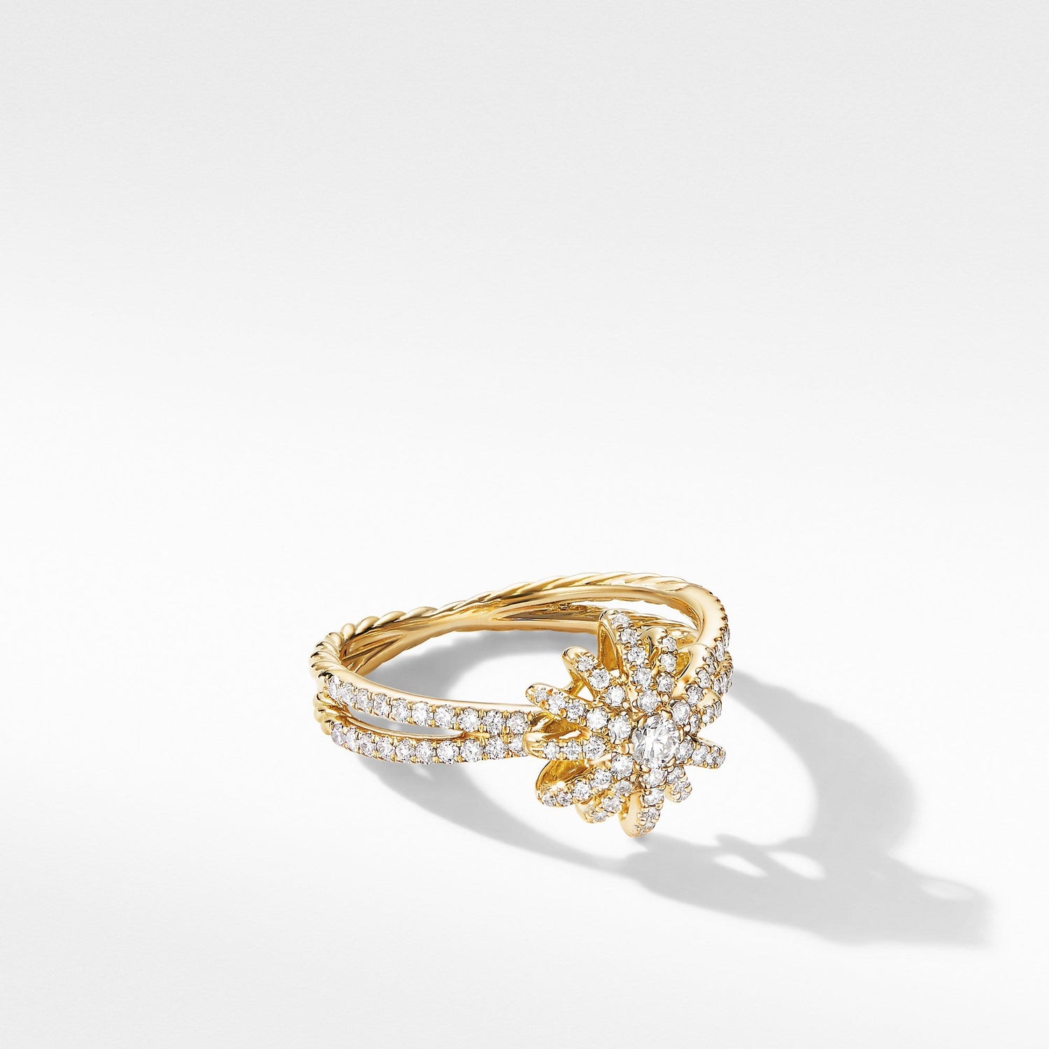 Starbust Ring in 18K Yellow Gold with Pave Diamonds - David Yurman- Diamond Cellar