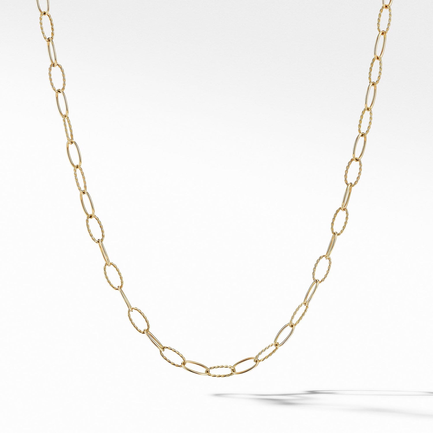 Stax Elongated Oval Link Necklace in 18K Yellow Gold - David Yurman- Diamond Cellar