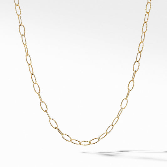 Stax Elongated Oval Link Necklace in 18K Yellow Gold - David Yurman- Diamond Cellar