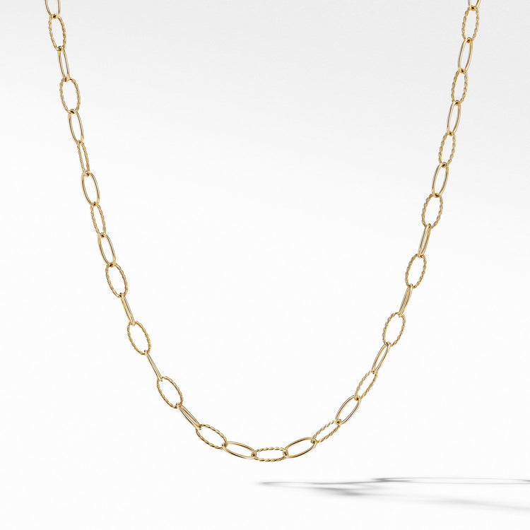 Stax Elongated Oval Link Necklace in 18K Yellow Gold - David Yurman- Diamond Cellar