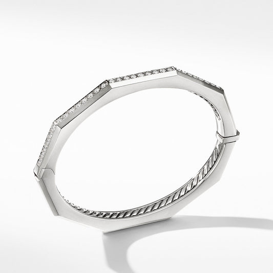 Stax Faceted Bracelet with Diamonds - David Yurman- Diamond Cellar