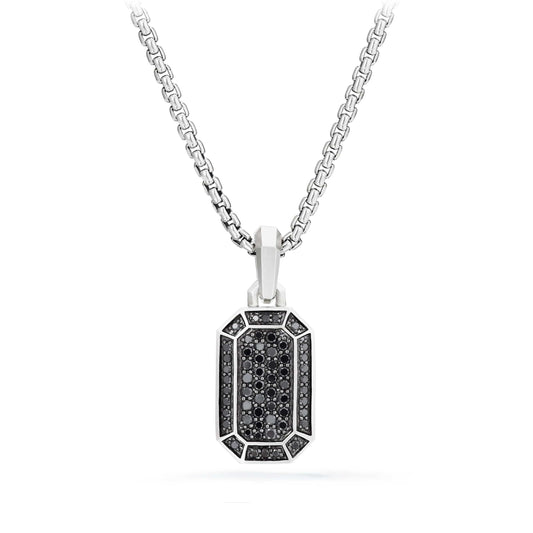 Streamline Pave Amulet with Black Diamonds - David Yurman- Diamond Cellar