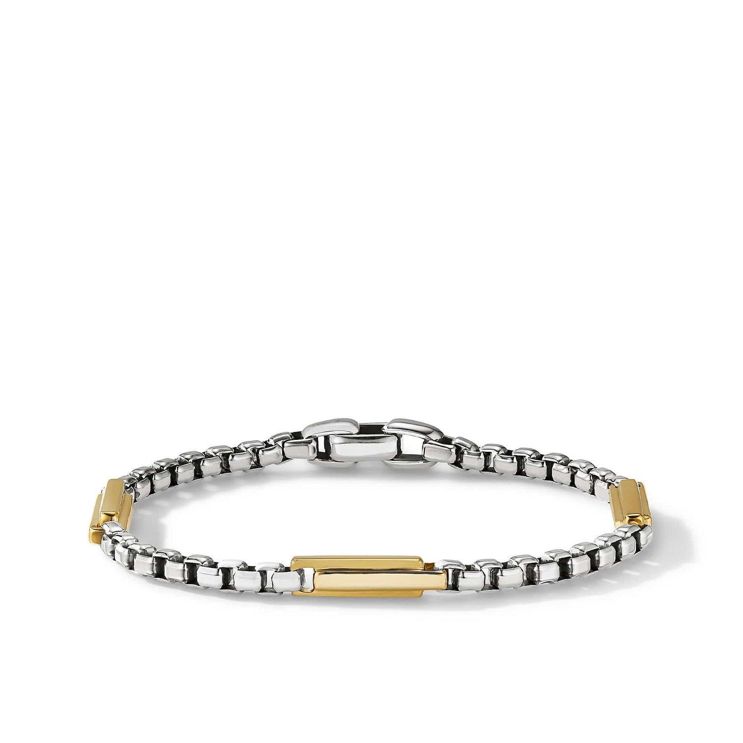 Streamline Station Box Chain Bracelet with 18K Yellow Gold - David Yurman- Diamond Cellar