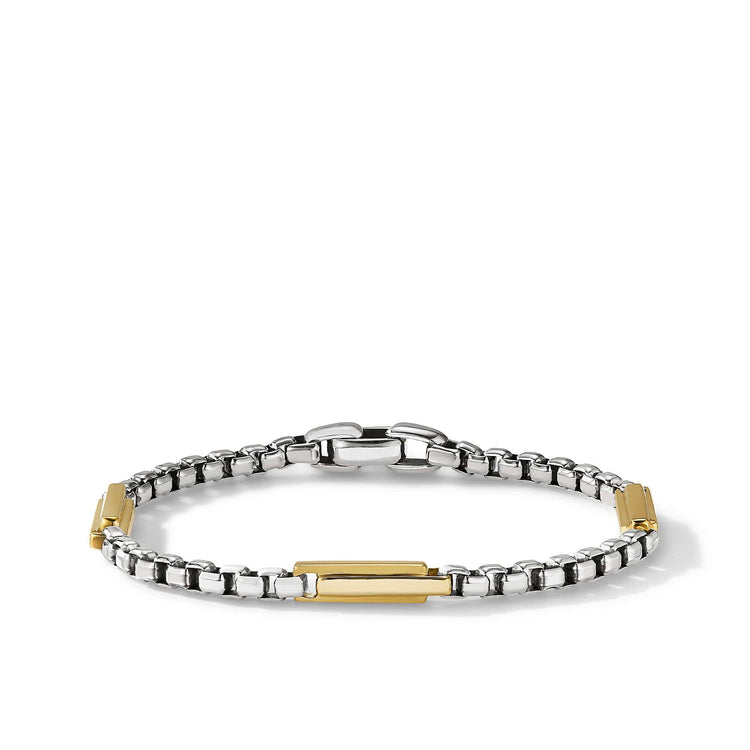 Streamline Station Box Chain Bracelet with 18K Yellow Gold - David Yurman- Diamond Cellar