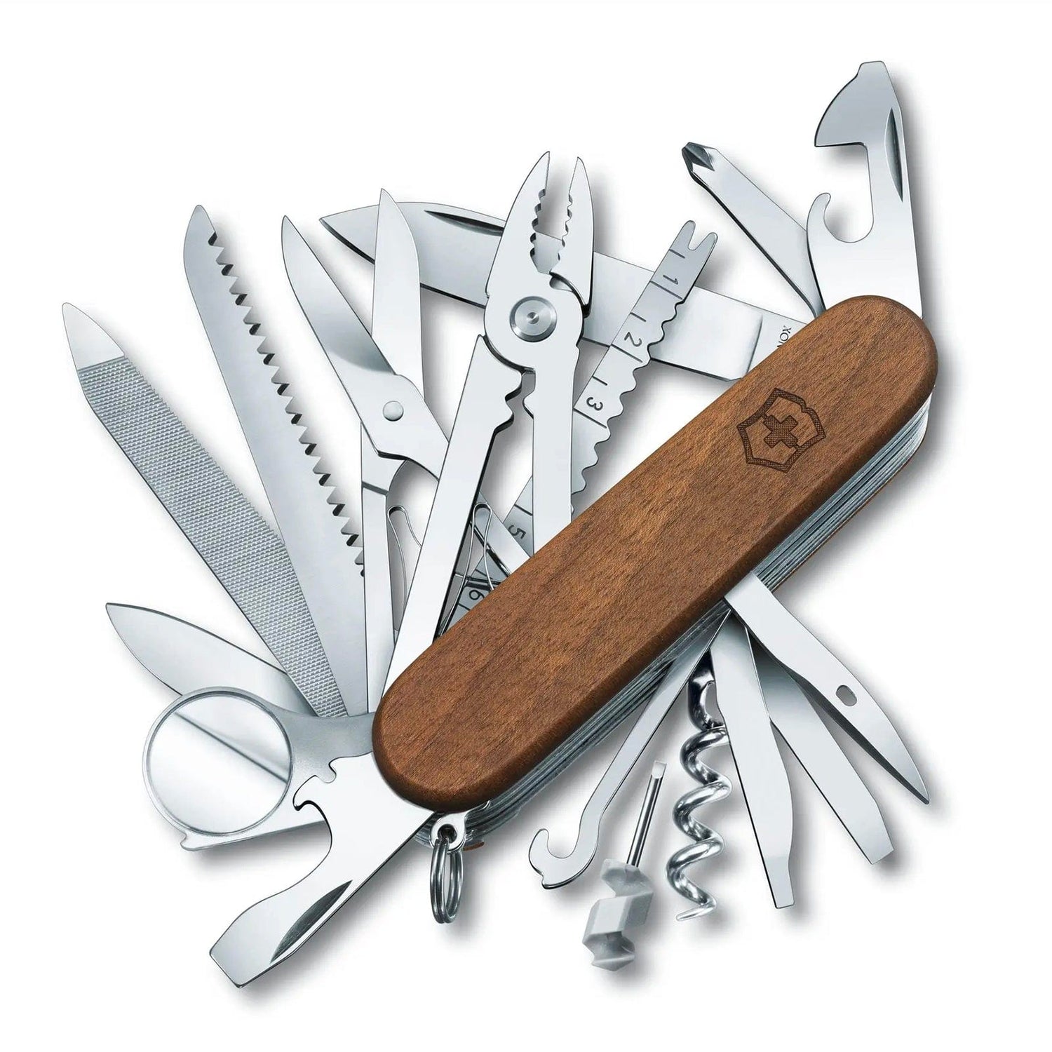 Swiss Champ Wood Pocket Knife - Victorinox Swiss Army- Diamond Cellar